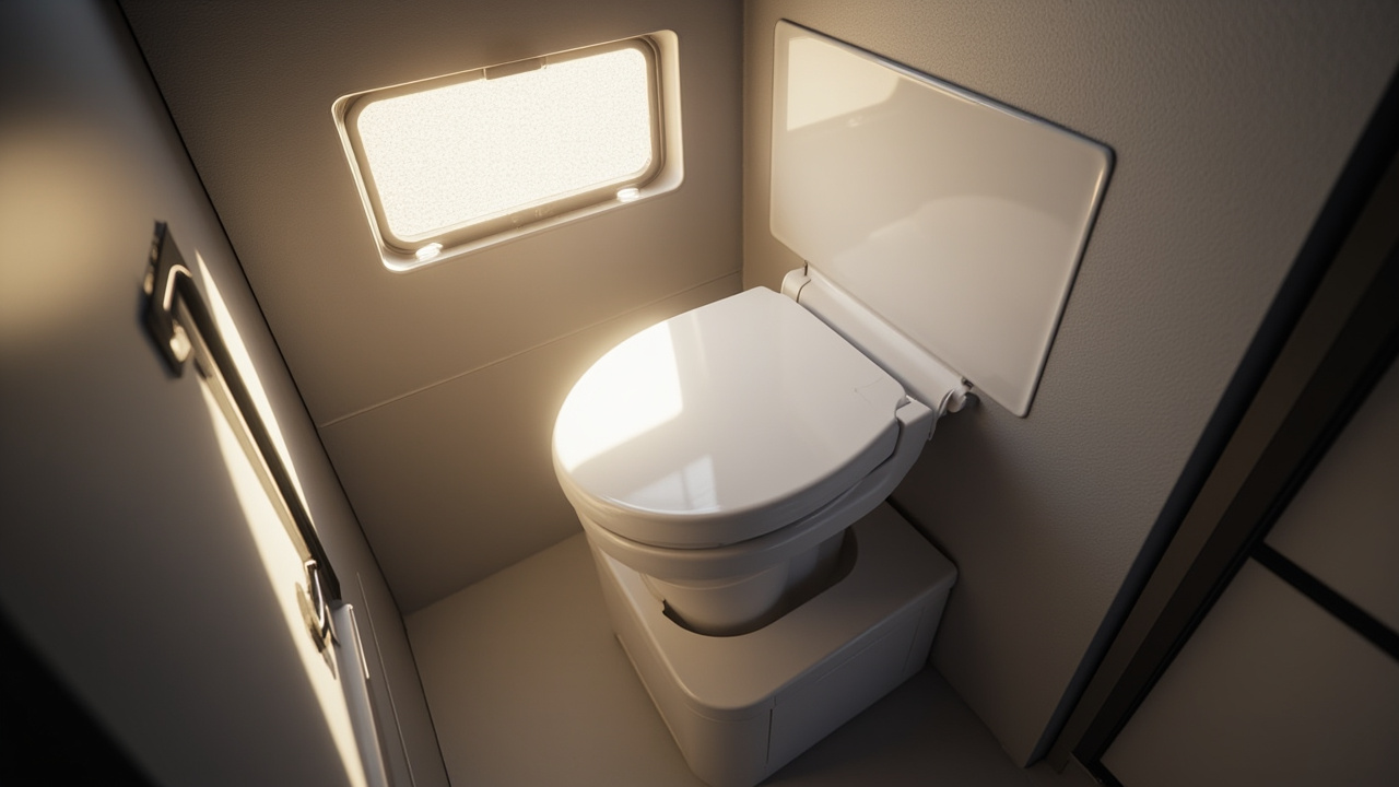 Schéma du fonctionnement des WC de camping car  
Explication du systeme des WC en camping car